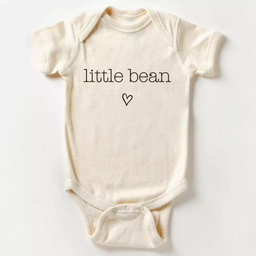 Cute Natural Little Bean Baby Bodysuit