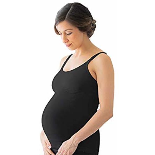 Medela Maternity and Nursing Tank Top, Size Small/Medium, Black, Non-Wire, Seamless Breastfeeding Clothes for Comfort and Convenience