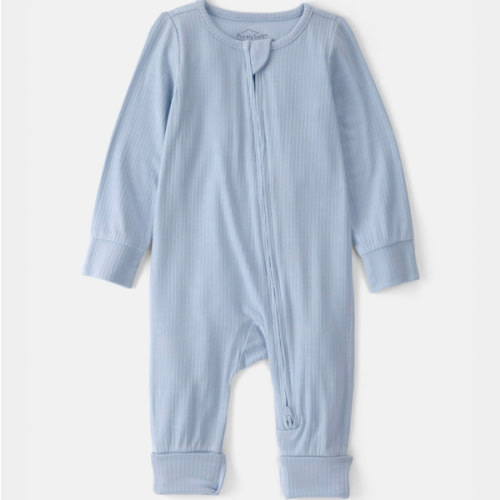 Baby Boy 2-Way Zip PurelySoft Sleep & Play Pajama - Blue | Carter's