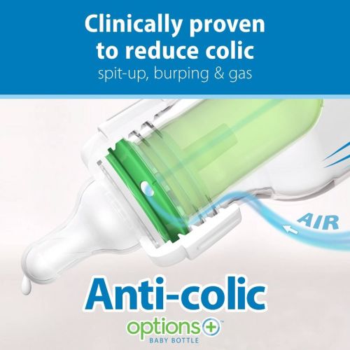 Dr. Brown's 4oz Anti-Colic Options+ Narrow Baby Bottle with Level 1 Slow Flow Nipple & HappyPaci Pacifier - 0m+