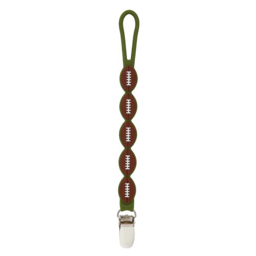 Silicone Pacifier Clip, Football