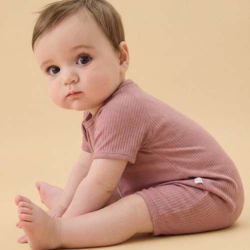 Ribbed Zip Summer Pajamas