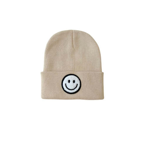 Smiley Beanie | Beige – SBG Co.