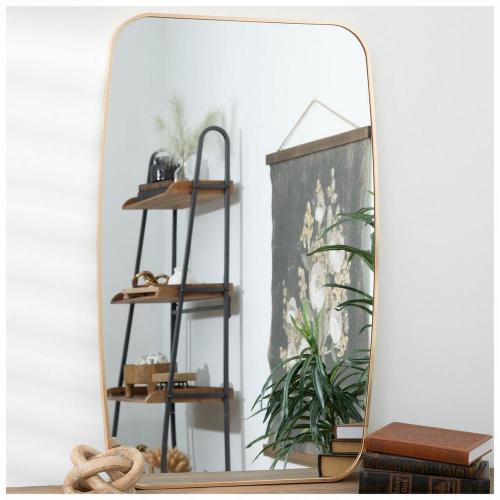 Gold Rectangle Wall Mirror