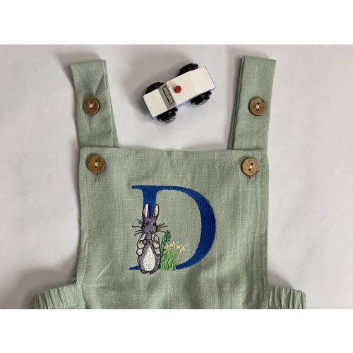 Personalized Baby Boy Romper, Embroidered Baby Gift, Monogram custom outfit, Baby Romper Organic Cotton, Easter boy outfit