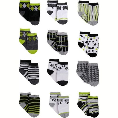 Rising Star Critter Baby Boy Socks for Infant Boys 6-12M