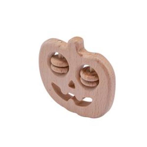 Jack O' Lantern Wooden Teether