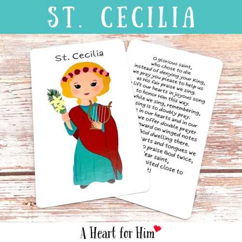St. Cecilia Prayer Card