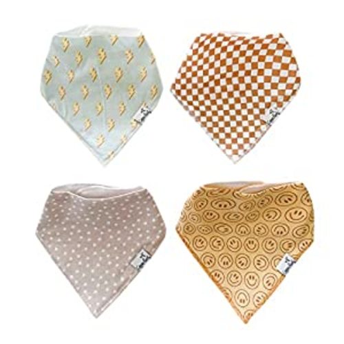 Amazon.com : Copper Pearl Baby Bandana Drool Bibs for Drooling and Teething 4 Pack Gift Set Vance, Soft Set of Cloth Bandana Bibs for Any Baby Girl or Boy, Cute Registry Ideas for Baby Shower Gifts : Baby
