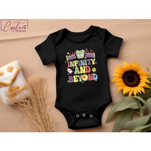 Toy Story Inspired Baby Onesie – "To Infinity and Beyond" Cotton Bodysuit