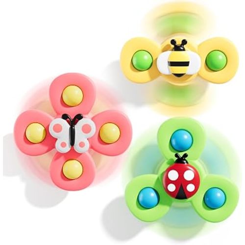 Suction Cup Spinner Airplane Travel Toys for 1 Year Old Boy Girl