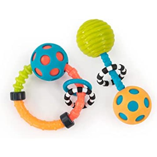 Sassy My First Bend & Flex Rattle Set - 2 Piece - for Ages 0+ Months
