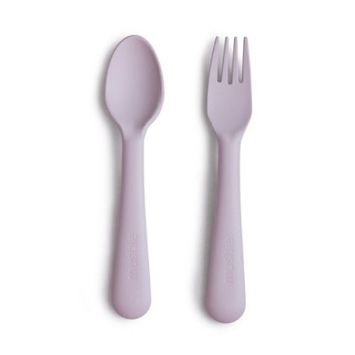 Dinnerware Fork and Spoon Set Soft Lilac  One Size