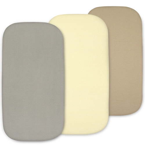 Bublo Baby 3 Piece 30 Thread Count Gray Cotton Fitted Bed Sheets