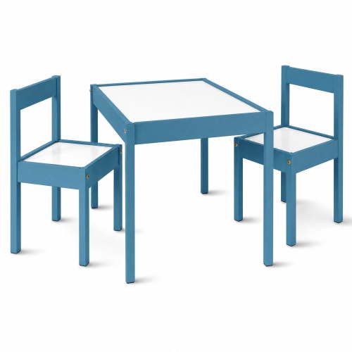 Mainstays Kids 3-Piece Dry Erase Activity Table and Chair Set, Blue