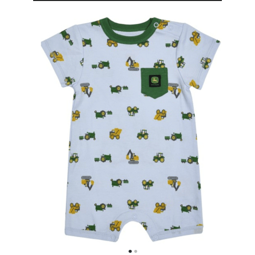 John Deere Infant Boys' Farm Equipment Short Sleeve Onesie