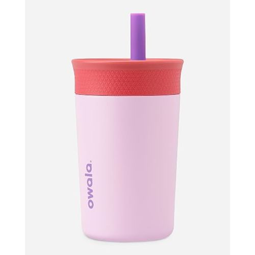 Owala Tumbler Kids Stainless Steel Water Bottle 12 oz Lilac Rocket