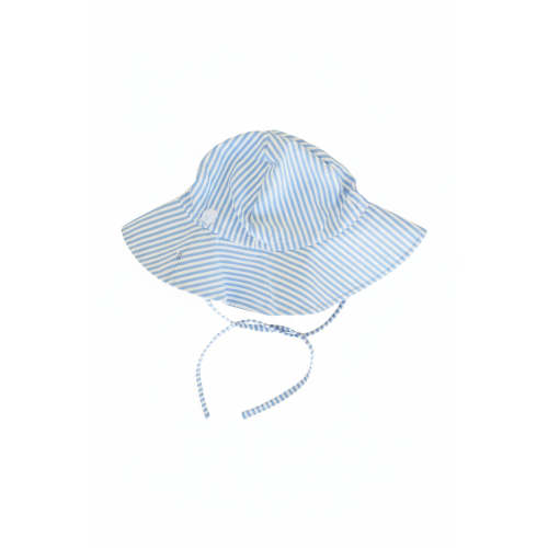 Printed Sun Hat | Seersucker Blue