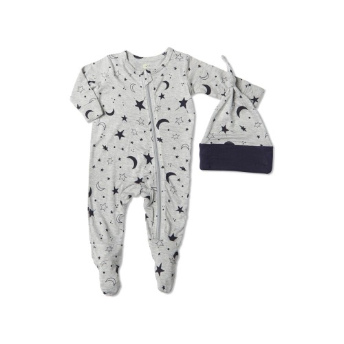 Seahorse Print Footie & Hat Set