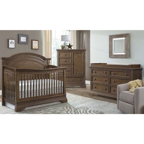 Westwood Design Olivia 3pc Arch Top Convertible Crib Bedroom Set in Rosewood