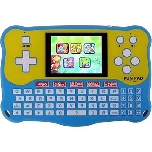 Kids Tablet/Baby Learning Pad with 102 Activities/Toddler Tablet with ABC/Words/Music/Math Interactive Educational Electronic Toys Gifts Handheld Game for Preschool Boys Girls Ages 3-12 (Blue-)