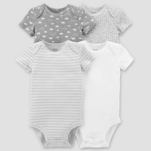 Baby 4pk Bodysuit Set - Just One You® made by carter's Gray Newborn