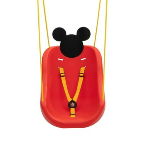 Disney Mickey Mouse 2-in-1 Outdoor Bucket Swing by Delta Children, Red