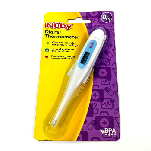 Nuby Digital Thermometer Accurate Oral Underarm and Rectal Use Hygienic Cover