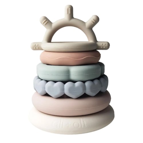Soft Silicone Stacking Ring Tower Toy, Sun