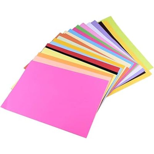300 Sheets 20 Colors Construction Paper, A4 Colored , Origami , 70 gsm, Drawing Paper, Copy , for DIY Arts Crafts (21 * 30cm/ 11.8"*8.5") (300)
