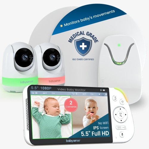 2-in-1 Video & Breathing Baby Monitor Set | Babysense