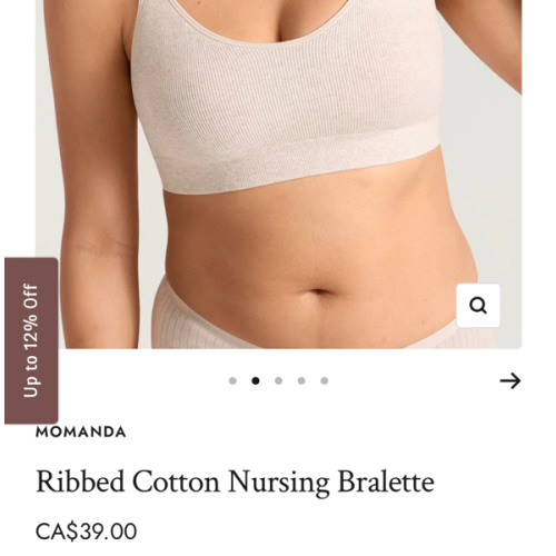Ribbed Cotton Nursing Bralette