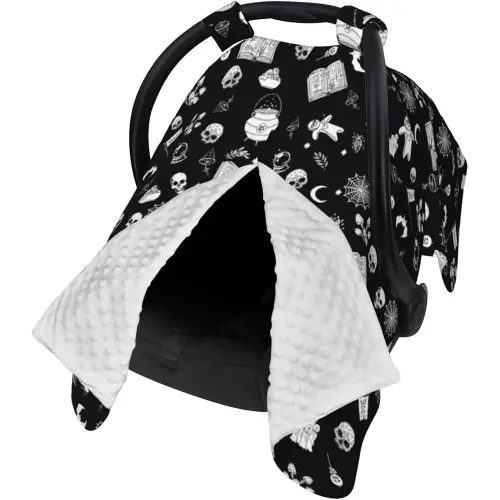Gothic Baby Car Seat Canopy Cover Multi Use Nursing Cover for Mom Nursing Covers Newborn Goth Shower Gift