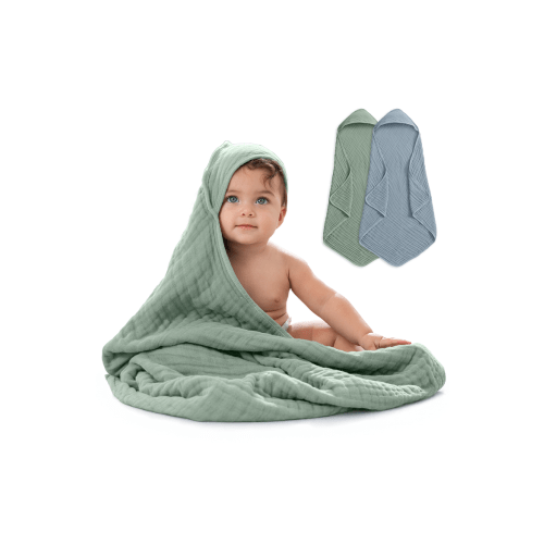 Hooded Baby Towels - 6 Layers, Pack of 2