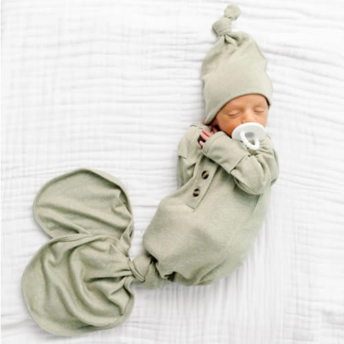 Collins Plush Knit Newborn Hat Bundle (Gown)