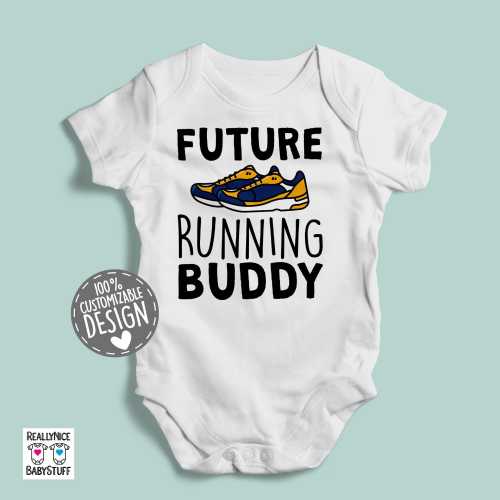 Runner Baby Bodysuit | Future Running Buddy, Marathon One Piece
