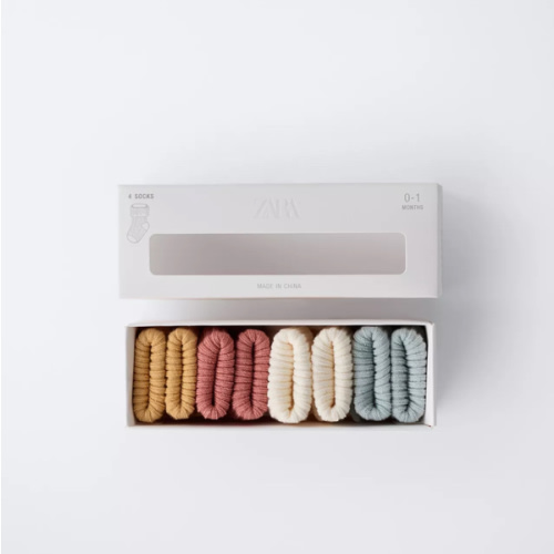 FOUR-PACK OF SOCKS WITH COLORED BOX - Multicolored | ZARA United States