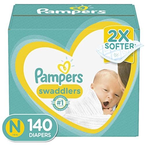 Diapers Newborn/Size 0 (< 10 lb), 140 Count - Pampers Swaddlers Disposable Baby Diapers, Enormous Pack (Packaging May Vary)
