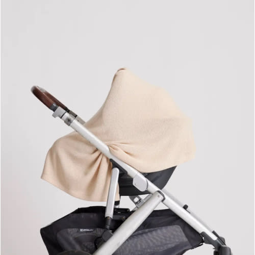 Lightweight Nursing Shawl in Heather Oatmeal