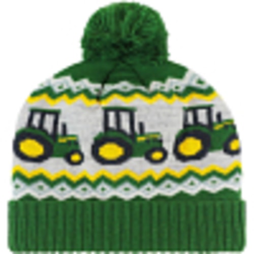 Toddler Tractor Fleet Pom Beanie