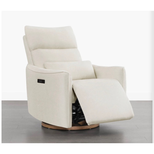 Janice Power Swivel Nursery Glider Recliner with Power Headrest