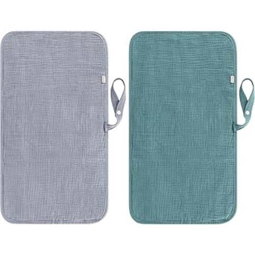 Accmor Portable Diaper Changing Pad, Muslin Cotton Foldable Baby Changing Mat for Travel, Baby Essentials Shower Registry Gifts