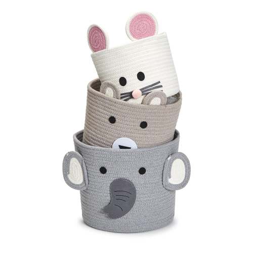 Animal Hand-Crafted Rope Baskets with Applique – The Cupboard Shop
