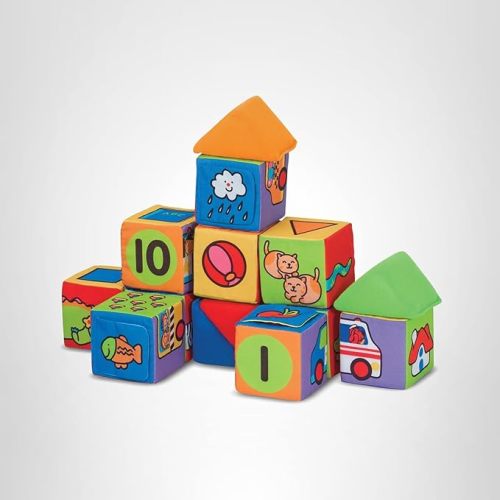 Melissa & Doug K's Kids Match and Build Soft Blocks Set