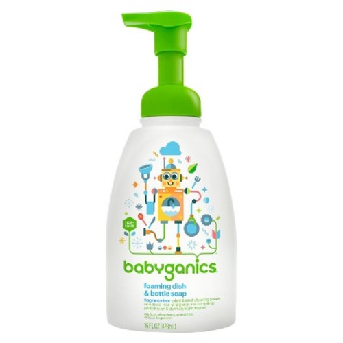 Babyganics Foaming Dish & Bottle Soap, Fragrance Free - 16oz