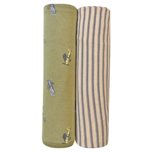 Modern Moments by Gerber Baby Neutral Super Soft Swaddle Blankets, 2-Pack, One Size