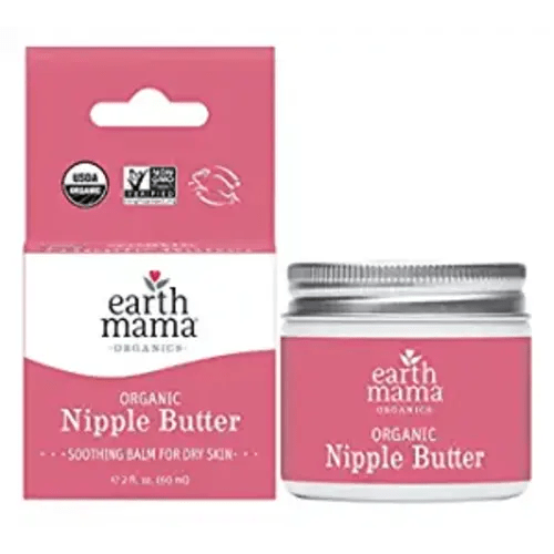 Organic Nipple Butter Breastfeeding Cream by Earth Mama | Lanolin-free, Safe for Nursing & Dry Skin, Non-GMO Project Verified, 2-Fluid Ounce (Packaging May Vary) - 2 Fl Oz (Pack of 1)
