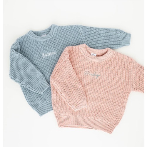 Knit Chunky Sweater - Steele