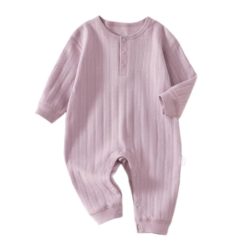 Unisex Newborn Baby Jumpsuit Pure Cotton Long Sleeve Baby Outfit Soft Comfortable Baby Clothes for Boys and Girls