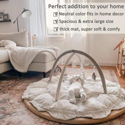 5-in-1 Thick & Plush Baby Play Gym, Tummy Time Play Mat with - TikTok Shop